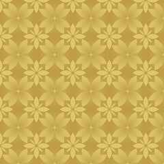 Gold paper for printing.  Seamless pattern. Gold background with decor. Imitation metal foil.