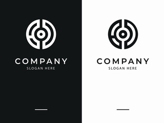 Letter BO BOO logo with circle shape. creative minimal monogram symbol. Universal elegant vector sign design. Premium business logotype. Graphic alphabet symbol for corporate business identity