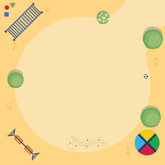 School playground- top view - background