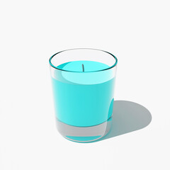 Candle For Branding And Mock up, 3d render illustration. Burning candle isolated. Candle 3d rendering.