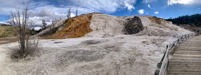 Panoramic View of Mammoth Hot Springs, Yellowstone