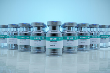 Army Vaccines to combat covid 19 coronavirus forming an arrow space copy