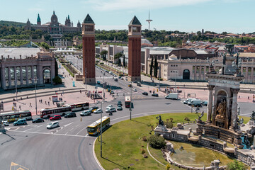 Fototapeta na wymiar Montjuic area in Barcelona