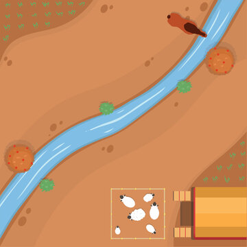 Countryside- Background- top view