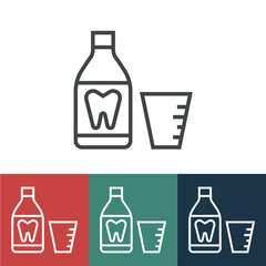 Linear vector icon with rinser