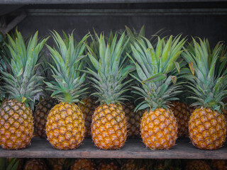 pinapples for sale in the back of a truck, Mexico