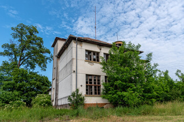 Fototapeta na wymiar Karadjordjevo, Serbia - June 06, 2021: Local castle in the village of Karadjordjevo. It was abandoned today