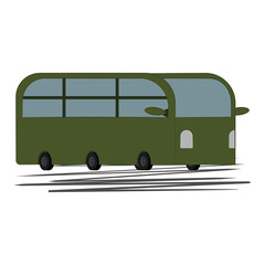 Isolated bus icon Public transport