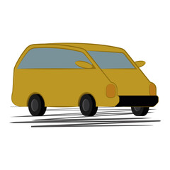 Isolated car icon automobile transport
