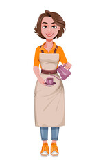 Female barista preparing coffee