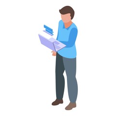 Business manager icon isometric vector. Professional office businessman. Manager corporate staff