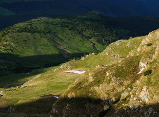 Beautiful mountain summer landscape of Parang Mountains in Romania