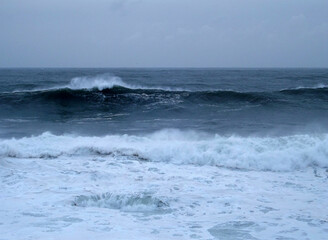 Fototapeta premium Temporary rain and wind in Galicia