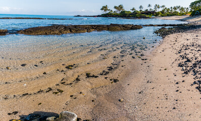 Exposed Lava and Tide Pools on Kukio Beach, Big Island, Hawaii, USA