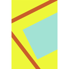 Abstract colorful geometric card in yellow, vector