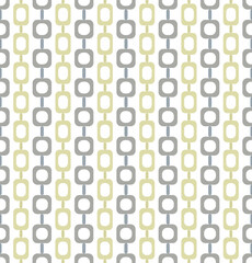 Chains in vertical lines, geometrical seamless pattern, white background. Vector minimal graphic.