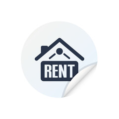 Home Rent Sign - Sticker