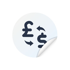 Exchange Pound to Dollar - Sticker