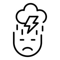 Narcissism storm icon. Outline Narcissism storm vector icon for web design isolated on white background