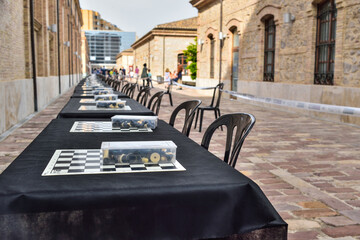Valencia, Spain: 05.30.2021; The preparation to chess tournament