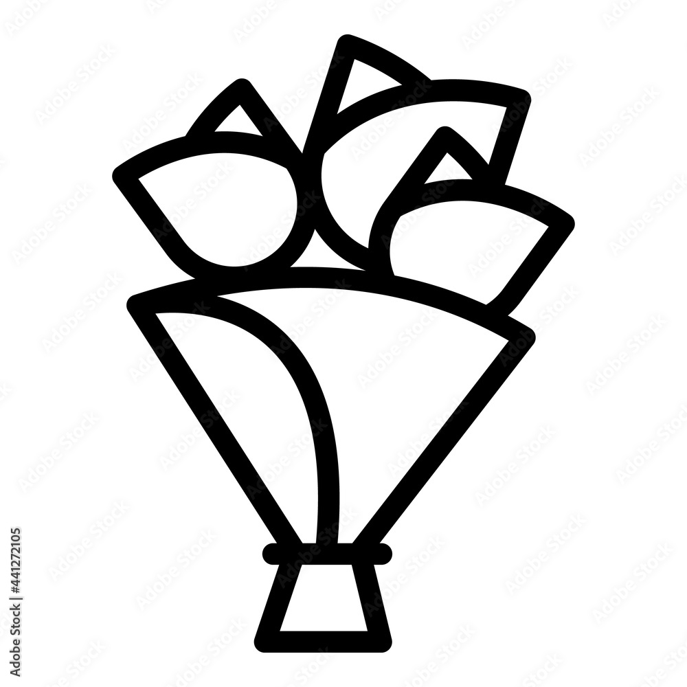 Wall mural celebration flower bouquet icon. outline celebration flower bouquet vector icon for web design isola