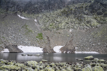 View to Modre pleso is a lake in Slovakia and has an elevation of 2192 metres in National Park High...