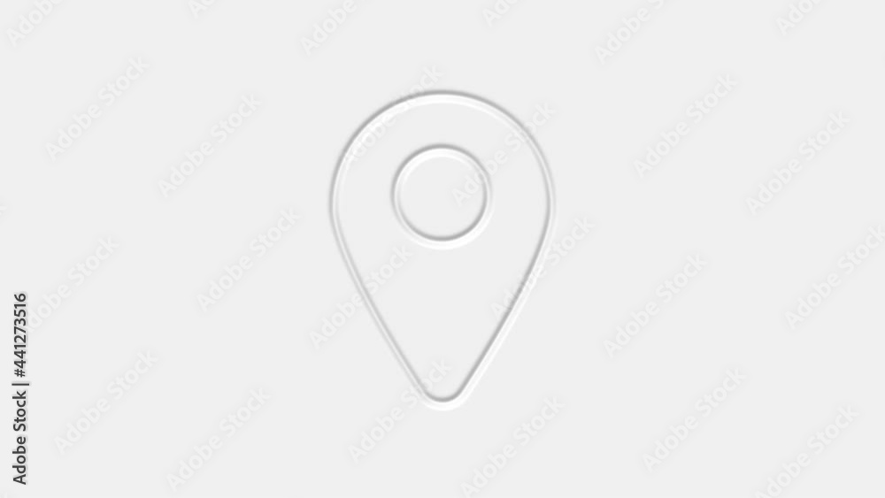 Fototapete gps location pointer animated icon. location pin icon.