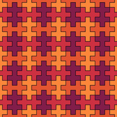 Seamless pattern. Ethnic backdrop. Mosaic tiles. Folk wallpaper. Tribal ornament. Geometric image. Ethnical motif. Surface texture. Textile print. Abstract background. Sayagata illustration.