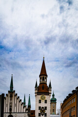 Fototapeta na wymiar ミュンヘン、市庁舎とその周辺の景観