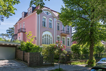 One of the preserved villas in the settlement Nikolassee in Berlin, Germany