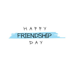 Happy Friendship day lettering vector