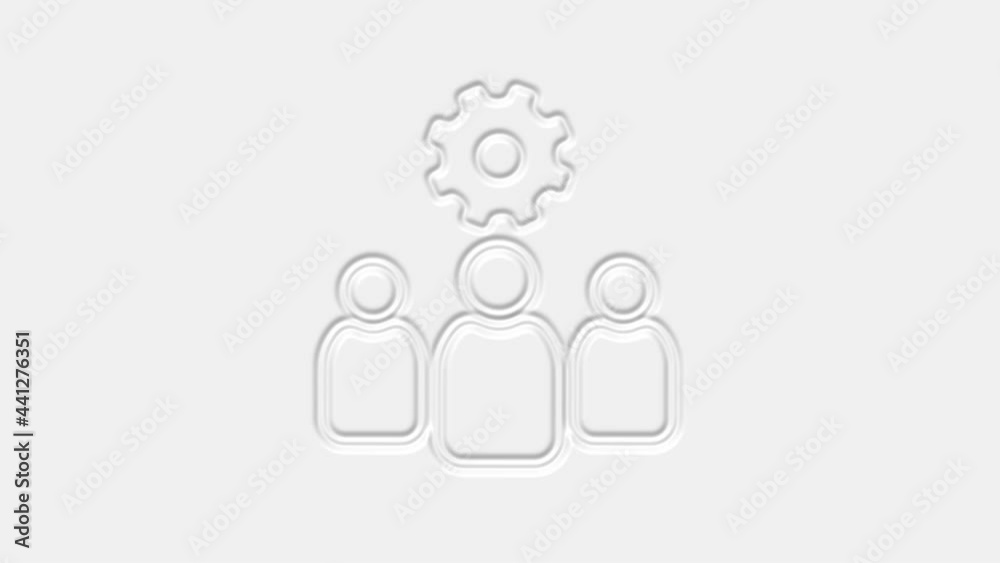 Poster Outsourcing concept icon isolated on white background. Cooperation sign. Idea of teamwork and investment. 4K