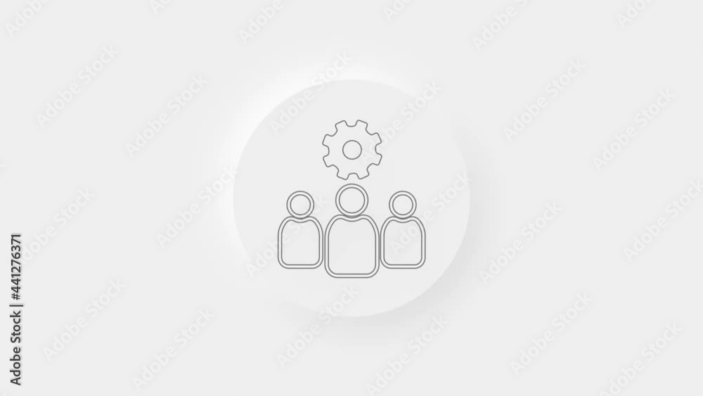 Poster Outsourcing concept icon isolated on white background. Cooperation sign. Idea of teamwork and investment. 4K