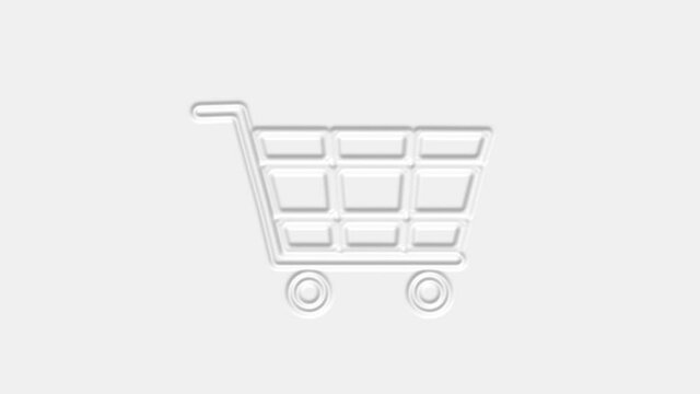 Shopping cart icon isolated on white background. Online buying concept. Delivery service sign. Supermarket basket symbol.