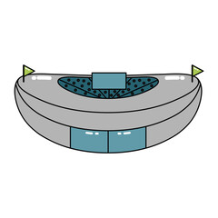 Isolated 3D stadium icon Modern building