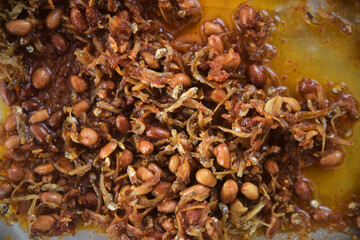 Fried Anchovy with Red Hot Spicy Sauce, Balado Teri Medan
