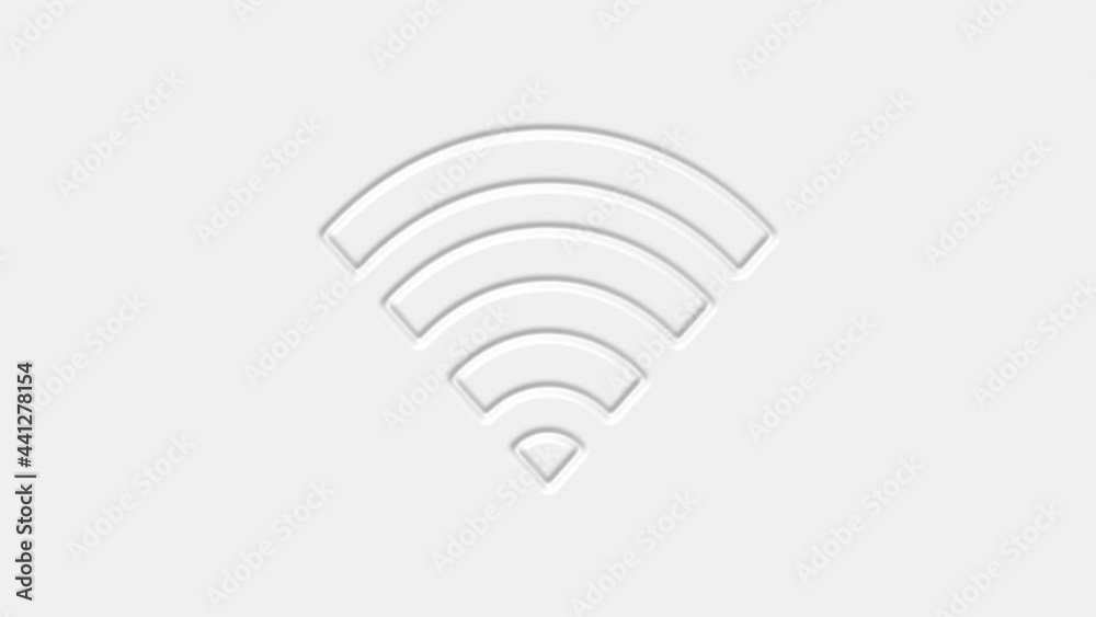 Poster wifi wireless internet network symbol icon isolated on white background.