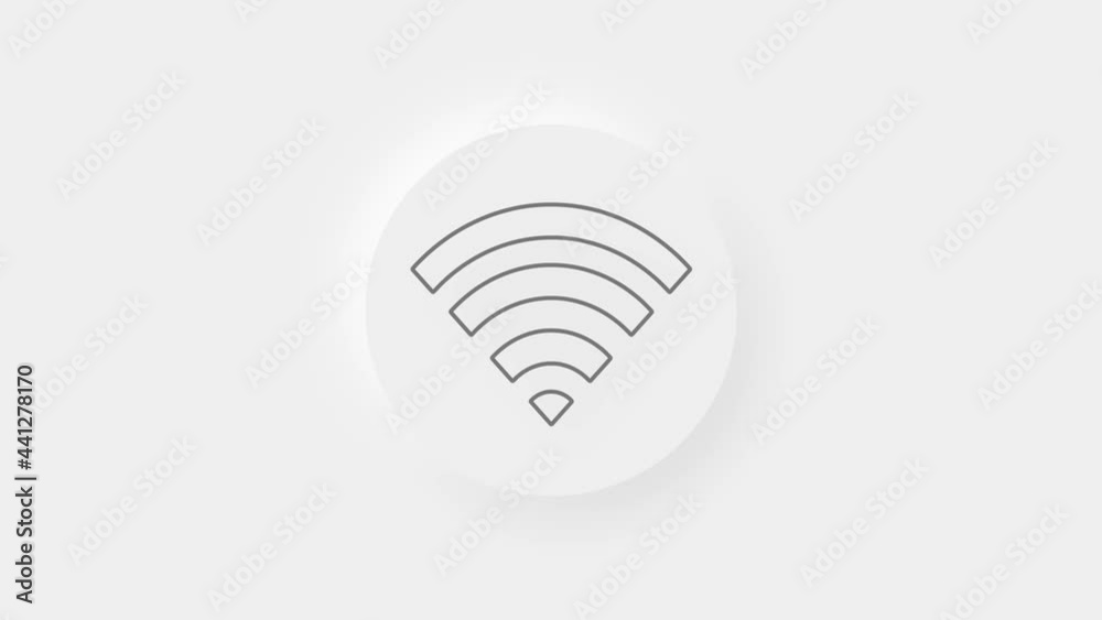 Poster wifi wireless internet network symbol icon isolated on white background.