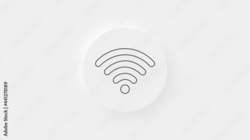 Poster wifi wireless internet network symbol icon isolated on white background.