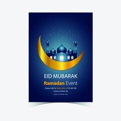 Eid Mubarak Flyer Design Template