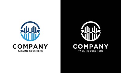 Financial and investment vector logo design.vector illustration. 