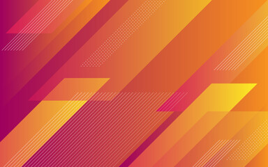 Modern Abstract Background with Memphis Element and Orange Purple Gradient Color