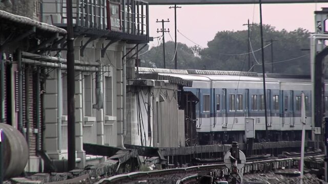 Passenger Train of General Mitre Railway near Retiro Railway Station in Buenos Aires, Argentina.