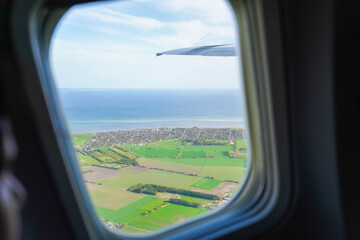 飛行機から眺める風景