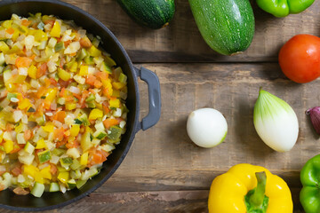Pisto Manchego traditional Spanish dish.