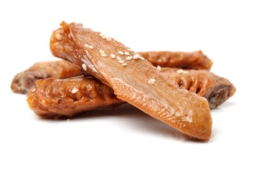 Chinese Braised Duck Wings On White Background
