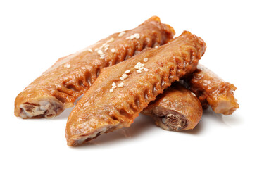 Chinese Braised Duck Wings On White Background