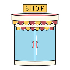 Isolated city shop building icon