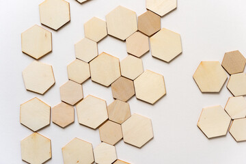 background with hexagons on a light background