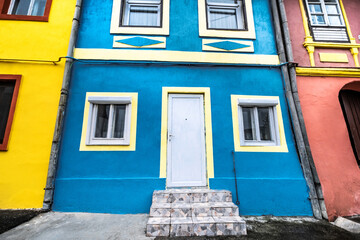 Obraz na płótnie Canvas Colorful houses of famous town Sighisoara